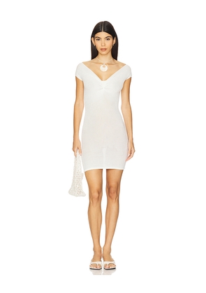 George Trochopoulos White Viscose Dress in White. Size M. Also in XS, S, L.
