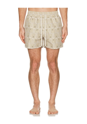 Frescobol Carioca Rio Swim Short in Beige. Size S. Also in L.