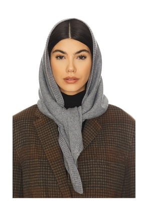 Favorite Daughter Fuzzy Triangle Scarf in Grey.