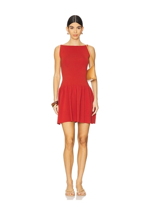 FAITHFULL THE BRAND Monique Mini Dress in Brick. Size M. Also in S, L, XL.