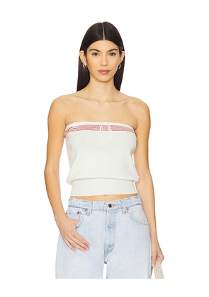 FAITHFULL THE BRAND Arlette Strapless Top in Ivory. Size XL. Also in L.