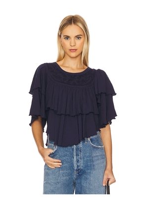 Free People Rose Party Tee in Navy. Size M. Also in XS, S.