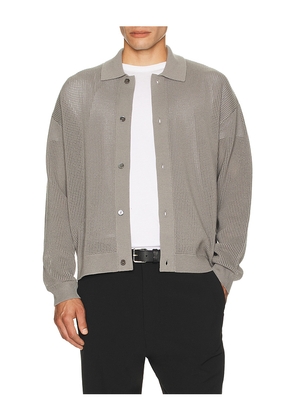 FRAME Open Knit Cardigan in Light Grey. Size S. Also in L.