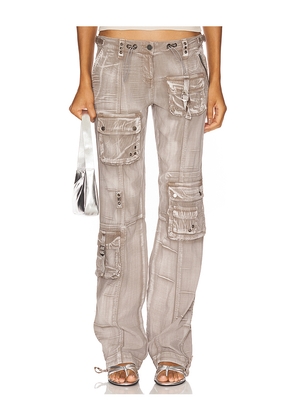 Jaded London Washed Cargo Pant in Grey. Size XL. Also in L.