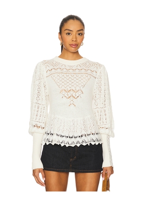 Free People Lucinda Sweater in Ivory. Size S. Also in M, XS.