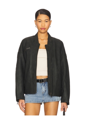 Free People x We The Free Vinny Faux Bomber In Black in Black. Size XL. Also in L.