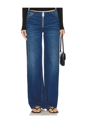 GRLFRND Lina Zip Front Straight in Blue. Size 25. Also in 24, 32.