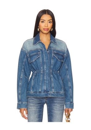 Good American Barrel Sleeve Denim Jacket in Blue. Size S. Also in XS, XXXL/3X.