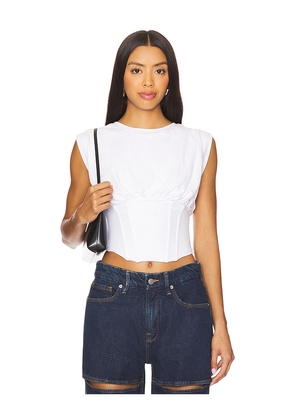 Good American Sleeveless Corset Top in White. Size M. Also in S, L, XL/1X, XXL/2X, XXXXL/4X.