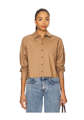 HEVRON Amita Top in Cognac. Size M. Also in XS, S, L, XL.