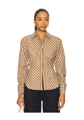 HEVRON Drexel Shirt in Cognac. Size XL. Also in XS, S.