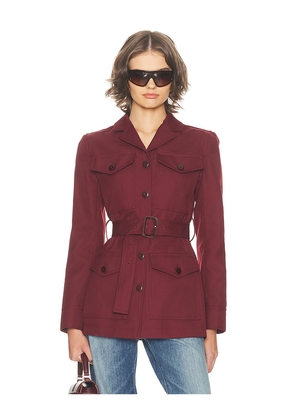Helsa The Leisure Suit Jacket in Wine. Size M. Also in XXS, XS, S, L, XL.