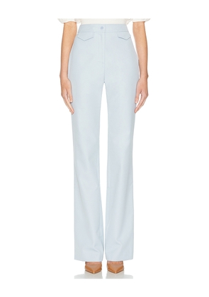 Helsa The Kick Flare Suit Pant in Baby Blue. Size M. Also in XXS, XS, S, L, XL.