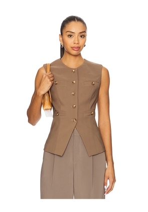 HEARTLOOM Roxanna Vest in Brown. Size M. Also in XS, S, L, XL.
