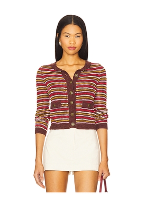 HEARTLOOM Cait Cardi in Wine. Size M. Also in XS, S, L, XL.