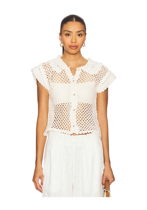 Free People Lily Crochet Top in Ivory. Size S. Also in XS.