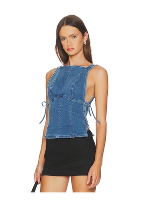 Free People Not My Fault Corset in Blue. Size M. Also in L, S, XL, XS.