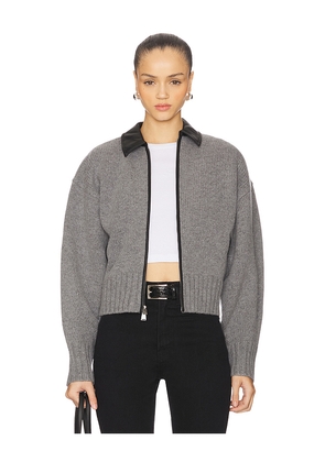 SIMKHAI Zofia Zipper Cardigan in Grey. Size M. Also in L.