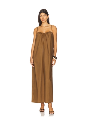 HERSKIND Colette Dress in Brown. Size 36. Also in 34, 38, 40.