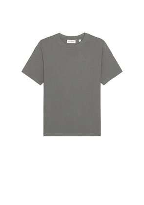 FRAME Logo Tee in Slate. Size S. Also in XL/1X.