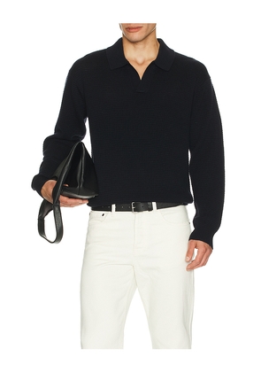 FRAME Textured Wool Cashmere Sweater in Navy. Size S. Also in XL/1X.