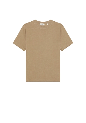 FRAME Logo Tee in Brown. Size XL/1X. Also in XXL/2X.