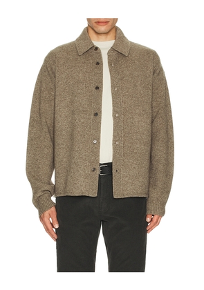 FRAME Long Sleeve Shirt Sweater in Taupe. Size XL/1X. Also in S.