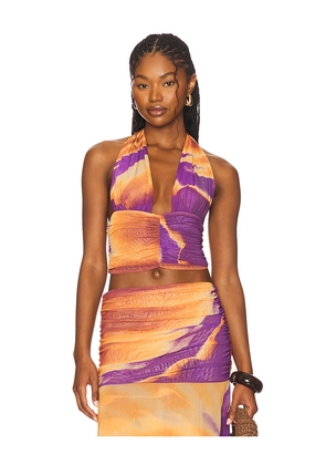 Feners Festa Top in Rust,Purple. Size XS-M. Also in L-XL.