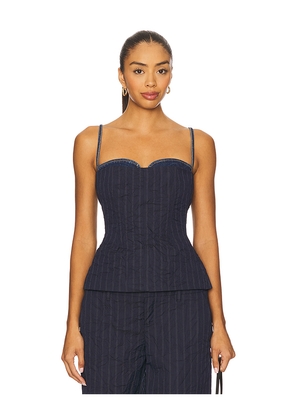 SIMKHAI Jennings Bustier Top in Navy. Size 2. Also in 0, 4, 6.