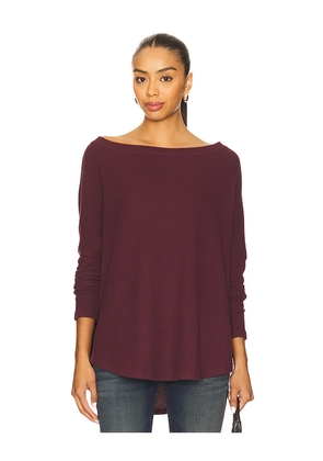 Free People x We The Free Latte Blues Thermal Solid In Chocolate Grape in Wine. Size M. Also in S, XS.