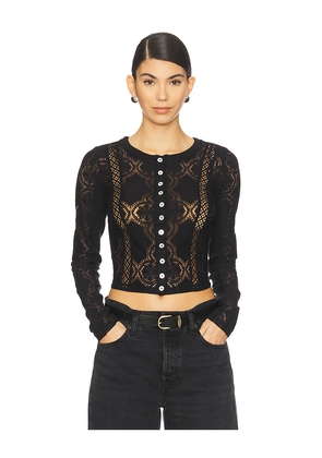 Free People Jae Knit Long Sleeve in Black. Size L. Also in XS, S, M, XL.