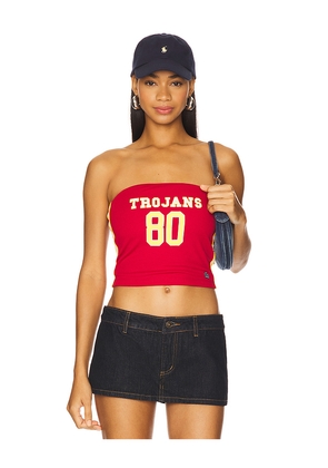 Hype and Vice University Of Southern California Jersey Tube Top in Red. Size M. Also in S, L, XL/1X.