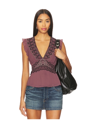 Free People Dream On Beaded Tank in Wine. Size S. Also in XS.