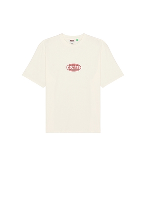 Guess Originals Striker Tee in Cream. Size M. Also in L, XL/1X.