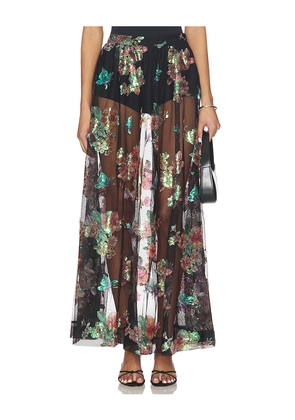 Free People Fioritura Maxi Skirt in Black. Size 2. Also in 4, 6, 8, 10.
