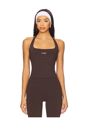 FORM Halter Tank Top in Brown. Size M. Also in L, XS.