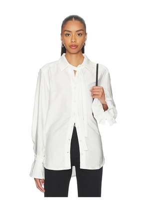 Free People Mary Lou Silky Shirt in Ivory. Size M. Also in L, S, XL, XS.