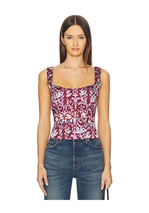 Free People Grace Corset in Burgundy. Size M. Also in L, S, XL, XS.