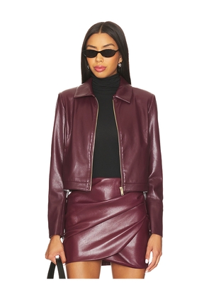 Generation Love Lola Faux Leather Jacket in Burgundy. Size M. Also in L.
