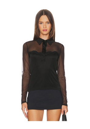 Generation Love Brio Mesh Top in Black. Size M. Also in S, L.