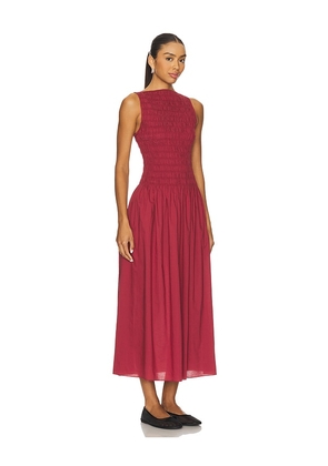 FAITHFULL Margot Midi Dress in Red. Size M. Also in XS.
