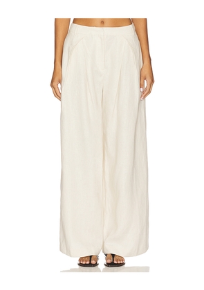 FAITHFULL THE BRAND Sofia Trouser in Ivory. Size M. Also in S, XS, L.