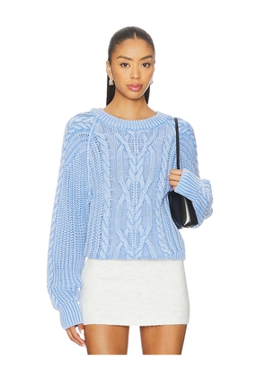 Free People Frankie Cable Sweater in Blue. Size M. Also in XS, S.