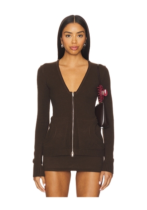 Frankies Bikinis Sienna Cloud Knit Sweater in Brown. Size S. Also in XS, M.