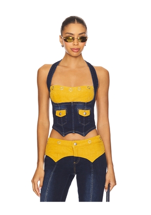 I.AM.GIA Tommie Corset in Blue. Size M. Also in XXS, XS, S, L.