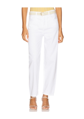 Favorite Daughter The Nikki Mid Rise Barrel Jeans in White. Size 27. Also in 28, 29, 30, 31.