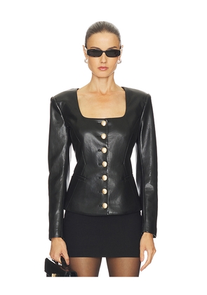 Generation Love Lavena Faux Leather Jacket in Black. Size M. Also in S, L.