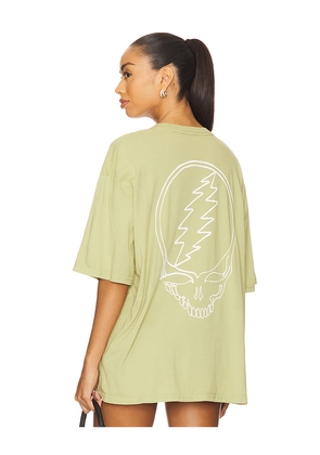 Junk Food GD Back Skull Tee in Sage. Size S/M. Also in L/XL.