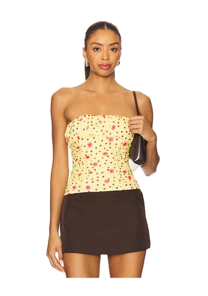 Free People x REVOLVE Scottie Tube Printed Top In Yellow Marimba Combo in Yellow. Size M. Also in L, S, XL, XS.