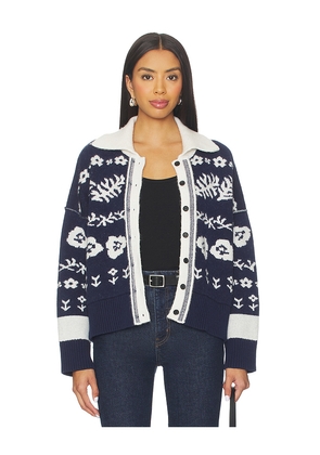 Free People Shelby Cardigan in Navy. Size M. Also in XS, S, L.